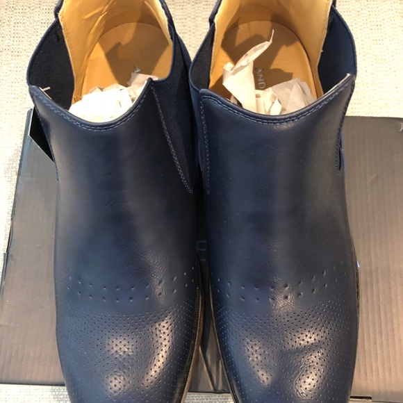 Men's Size 11 Navy Short Boots-Limited Style - Picture 3 of 4